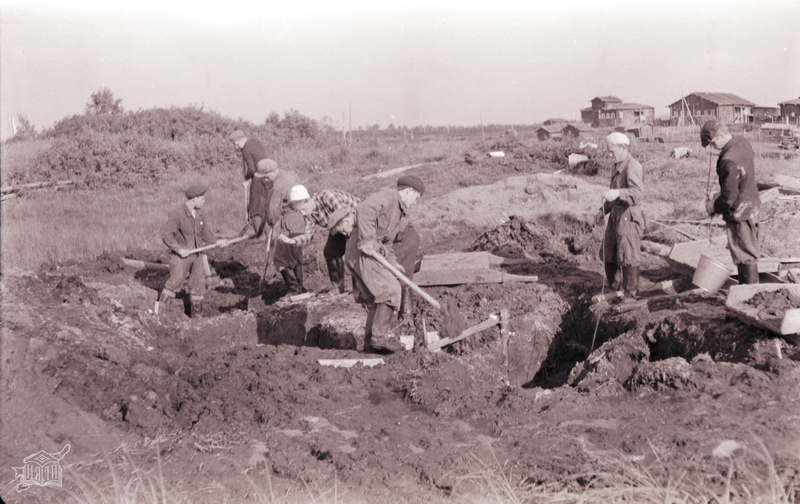 Раскопки Бурова у Синдорского озера 1961 г.